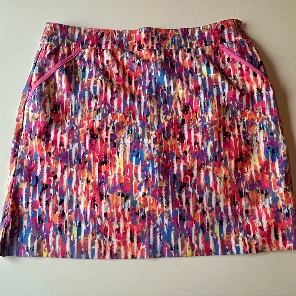 Golf/Tennis/Pickleball Colorful Summer Abstract Activewear Skort (Size 10)